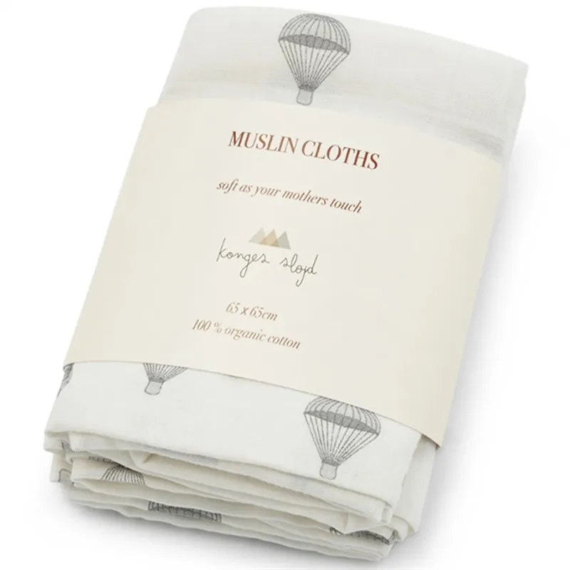 Rea Konges Sløjd Cloth Muslinfilt 3-Pack Parachute Creme