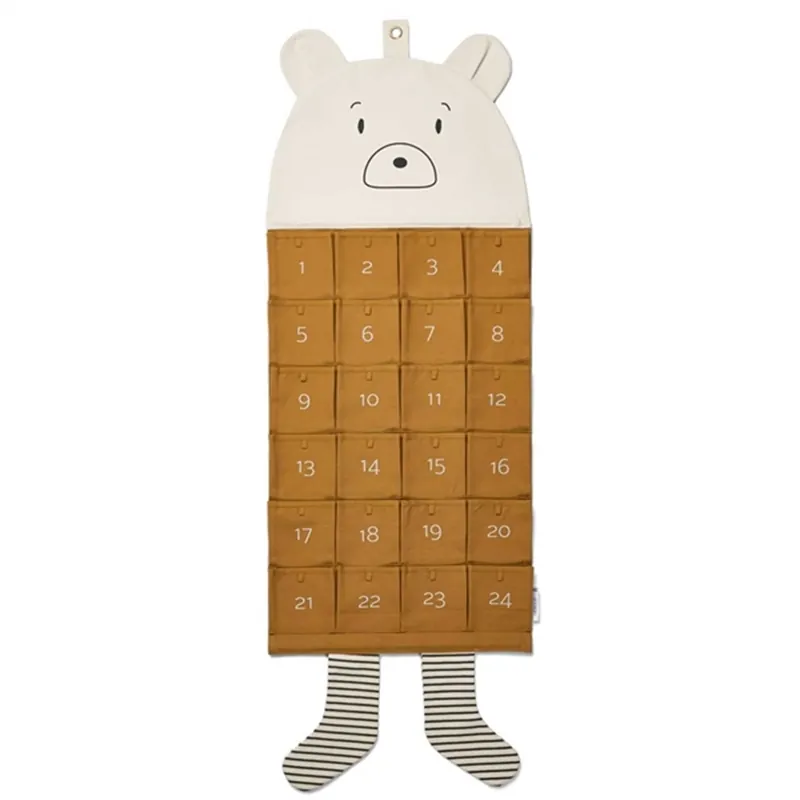 Liewood Klaus Julekalender Mr Bear Golden Caramel Multi Mix Snabb frakt