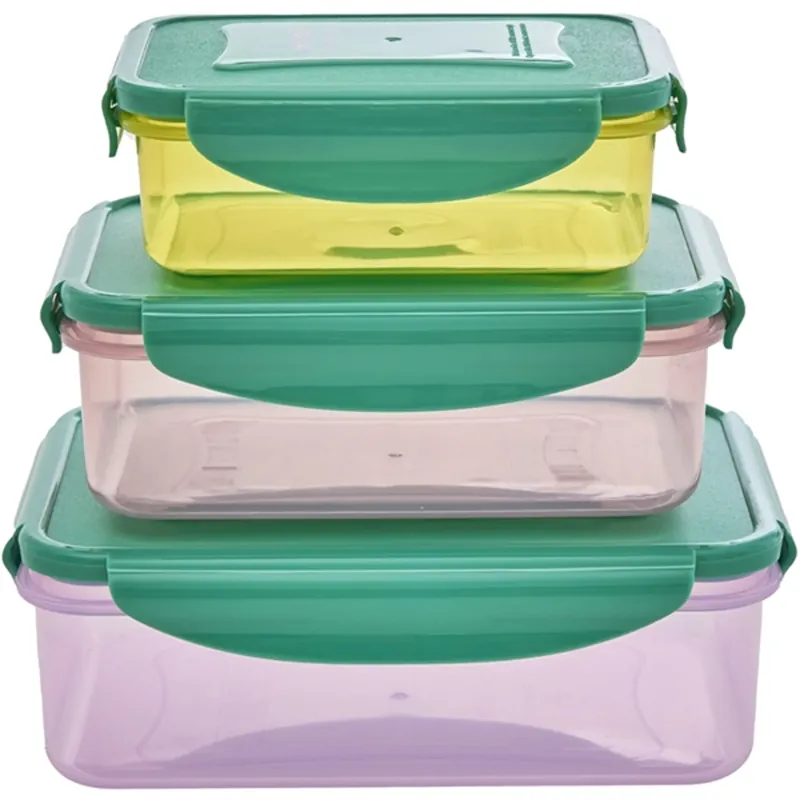 RICE Multicolor Opbevaringsbøtter 3-pack Erbjudandepris