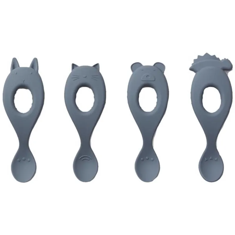prisnedsättning Liewood Liva Silikon Rakning 4-Pack Blue Wave