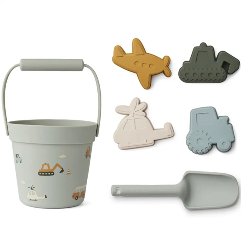 Kundfavorit Liewood Dante Beach Set Vehicles/Dove Blue