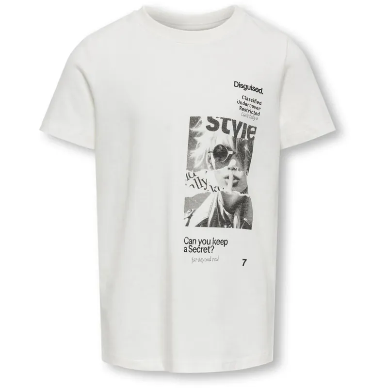 kids ONLY Cloud Dancer Pernille Style T-Shirt Bästa pris