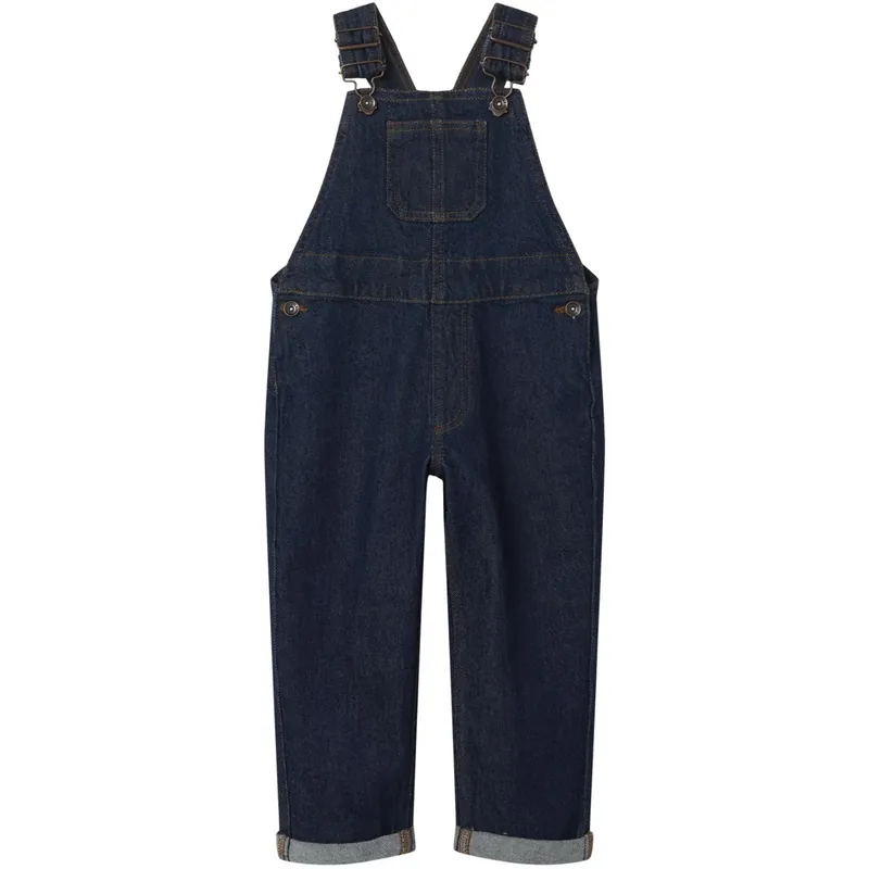 Expressleverans Name It Dark Blue Denim Unwashed Rocco Denim Överall