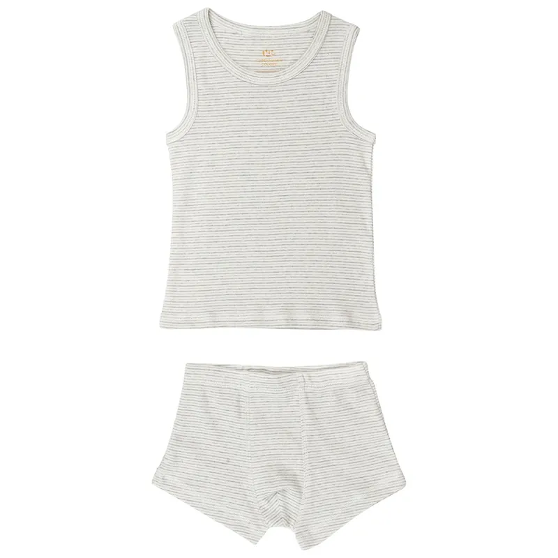 Säker betalning COPENHAGEN COLORS Grey Stripe Tank-Topp And Boxershorts Striped