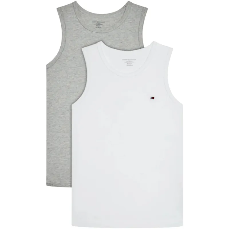 Tommy Hilfiger Tommy Hilfiger Tank Top 2-pak White/Medium Grey Heather Erbjudande