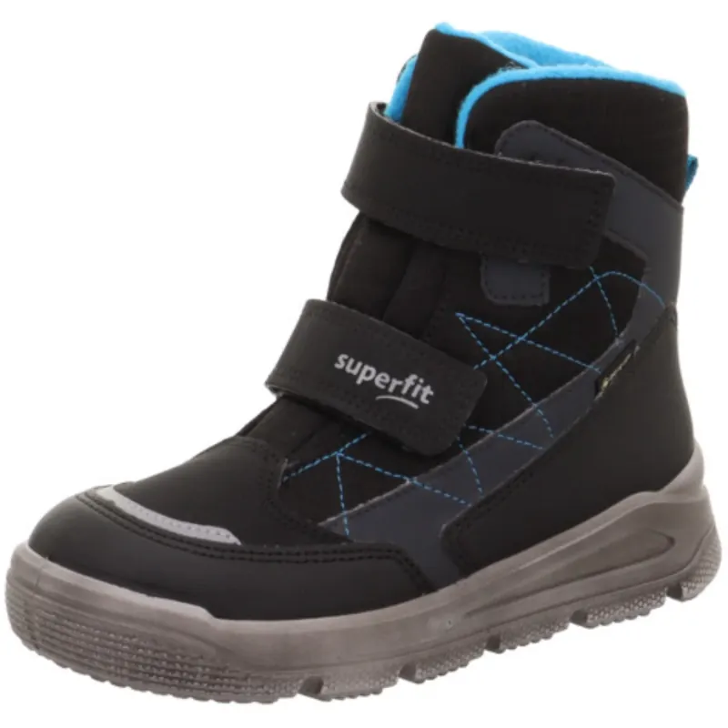 Fynd Superfit Black/Turquoise Mars Boots With Warm Lining
