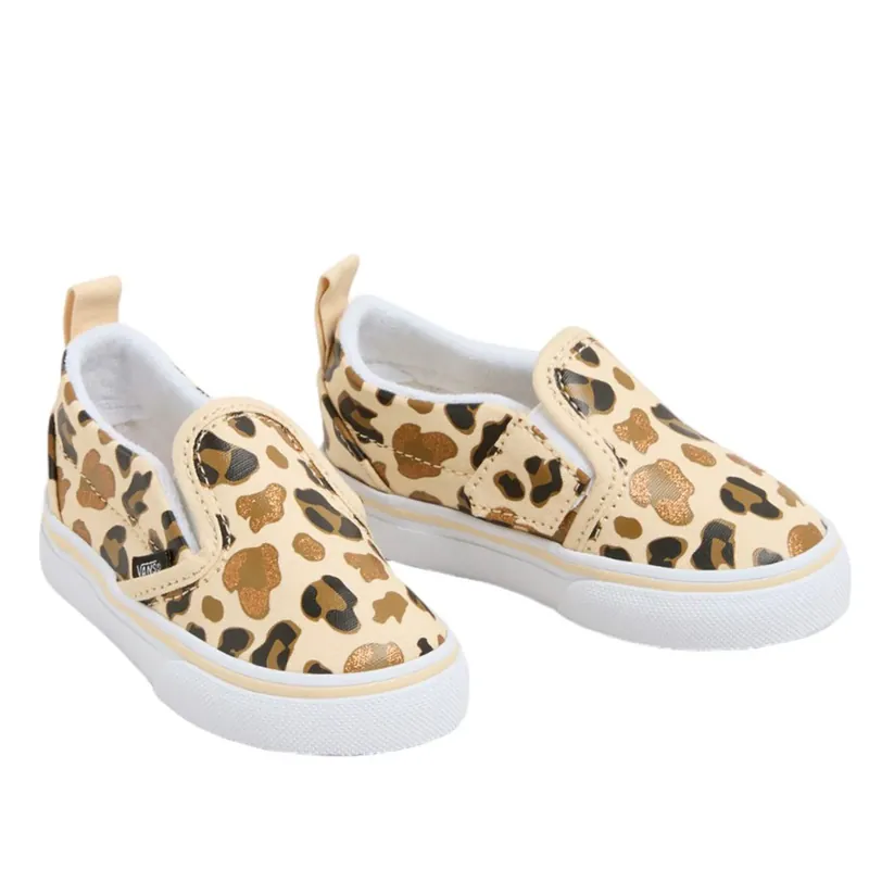 Snabb frakt VANS Leopard Glitter BROWN/TRUE WHITE Slip-On V