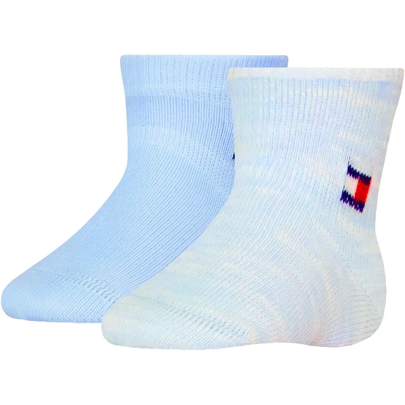 I lager Tommy Hilfiger Light Blue Baby Strumpor 2-pack Runfree