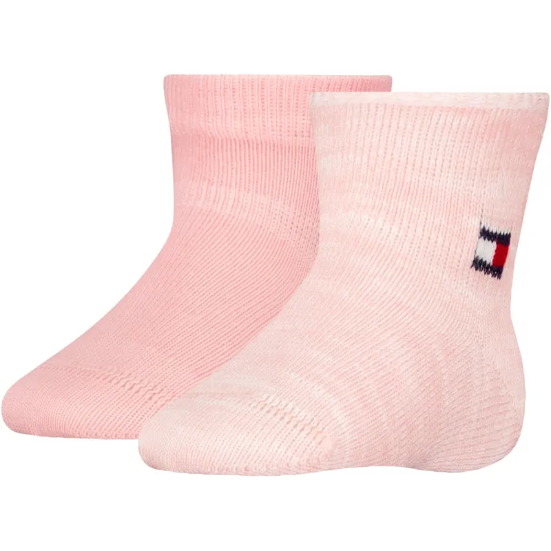 Begränsat antal Tommy Hilfiger Soft Pink Baby Strumpor 2-pack Runfree