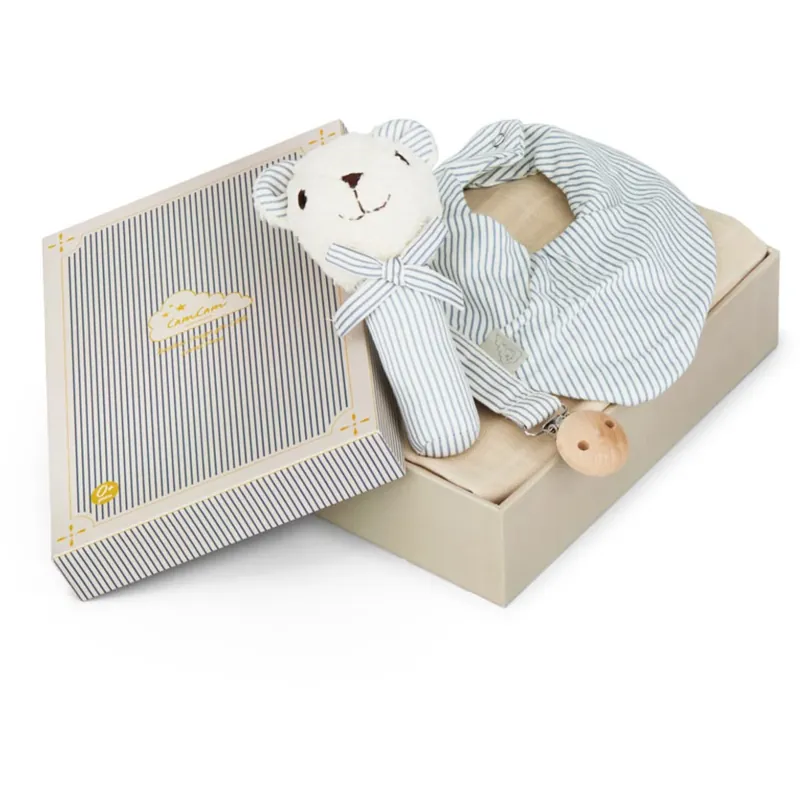 Cam Cam Copenhagen Classic Stripes Blue Baby Essentials Presentförpackning Sista chansen