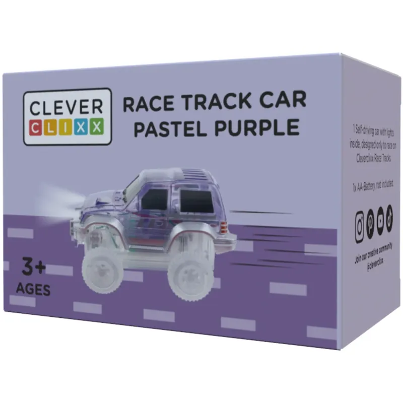 Billig Cleverclixx Pastel Lilla Racerbane Bil Pastel Lilla