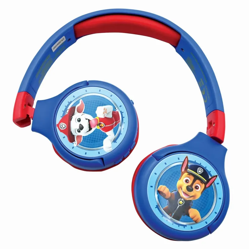 Lexibook Paw Patrol 2 i 1 Bluetooth® och trådbundna bekväma vikbara hörlurar med barnsäker volym Trygg betalning