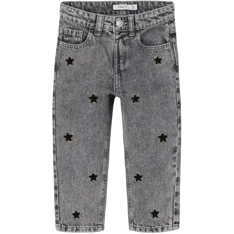 Name It Medium Grey Denim Stars Bella Mom Embroidery Jeans Noos Rabatt