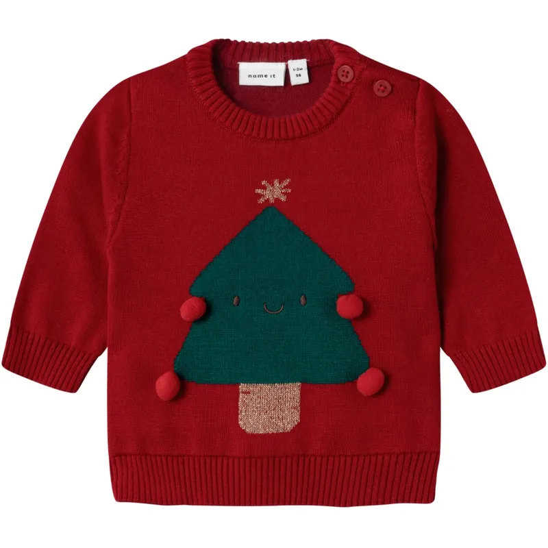 Name It Jester Red Rijul Stickad Blus Premium