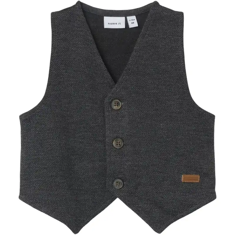 Expressleverans Name It Dark Grey Melange Robino Roxo Vest
