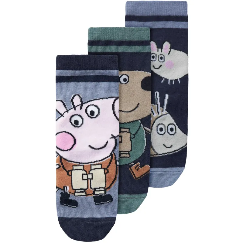 Name It Dark Sapphire Orla Peppa Pig 3-pack strumpor Populärt val