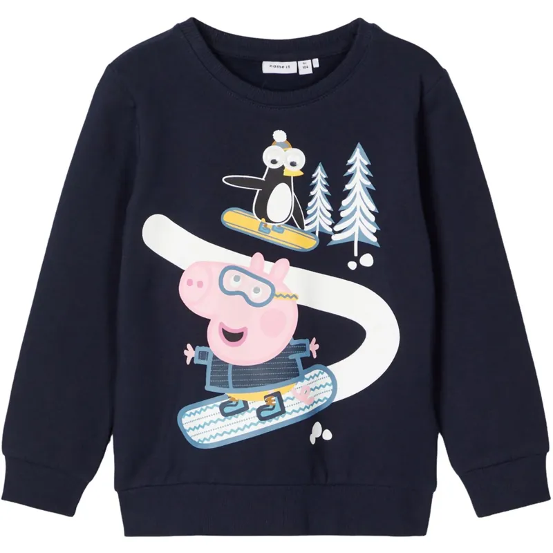 Name It Dark Sapphire Colbie Peppa Pig Regular Sweatshirt Bästa pris