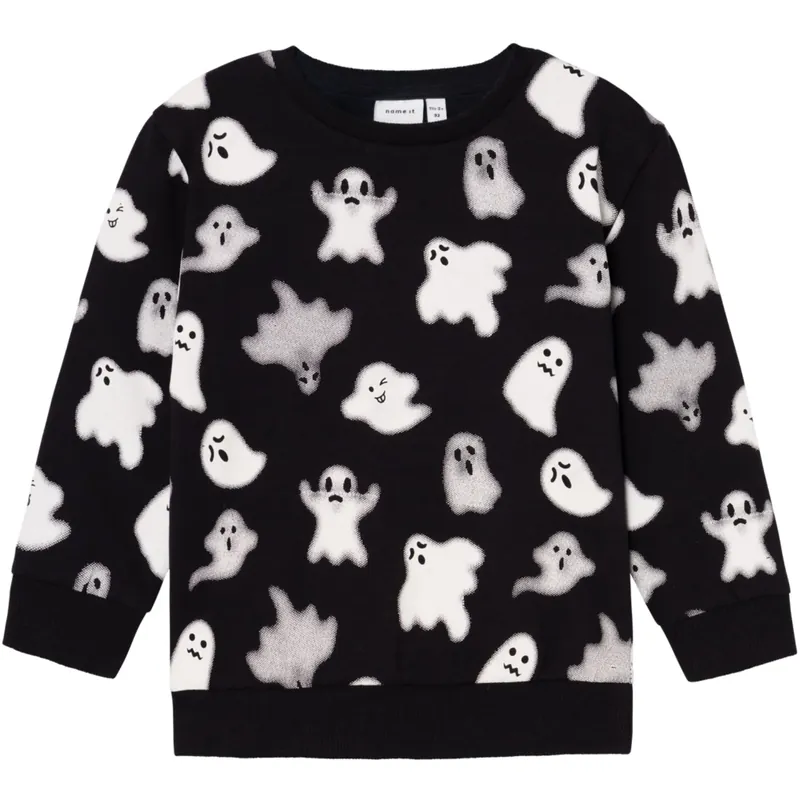 Name It Black Black Owen Regular Sweatshirt Rabatt