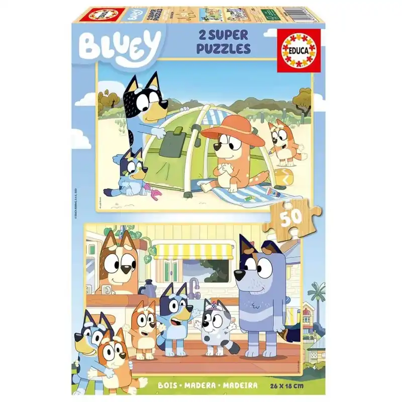 Rabatter Educa Pussel Bluey 2 X 50 Brikker, Träd