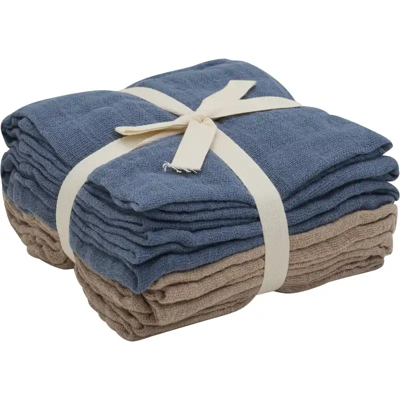 Pippi China Blue Ekologiska Tygblöjor Muslin 4-pack Snabb frakt