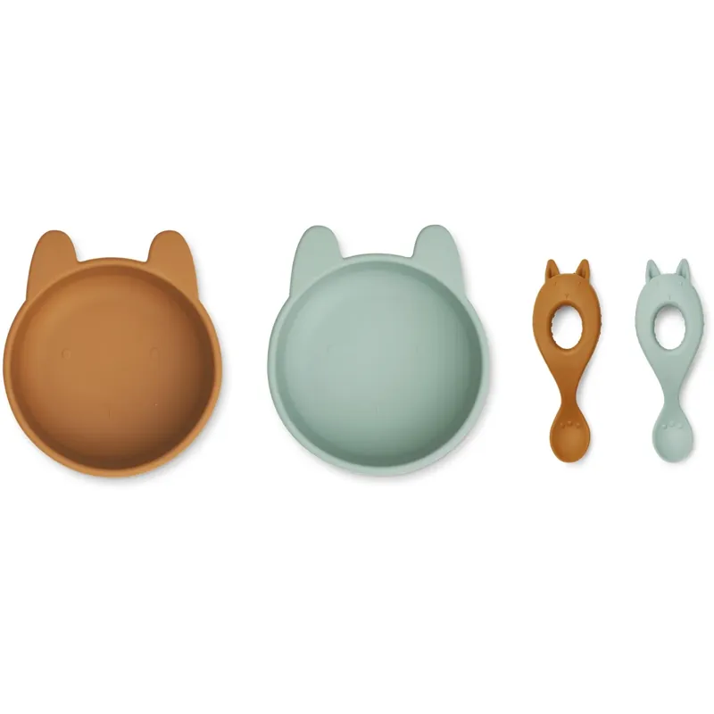 Erbjudande LIEWOOD Rabbit Mustard/Peppermint Mix Evan Middagsset 2-Pack