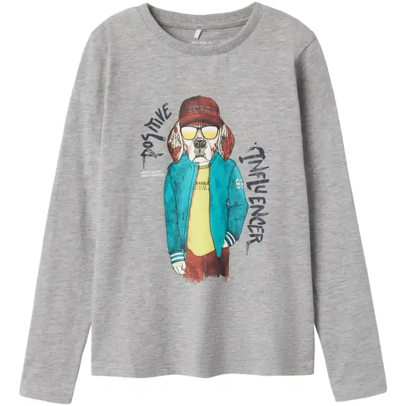 Sista chansen Name It Grey Melange Semons Regular Blus