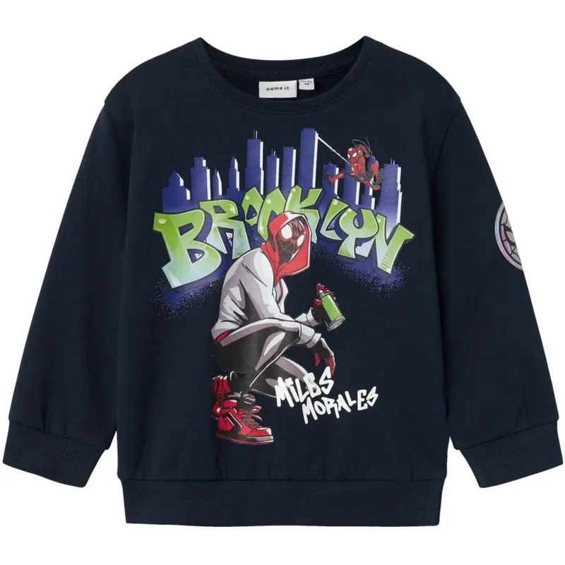 Name It Dark Sapphire Orin Spiderman Regular Sweatshirt Billigare