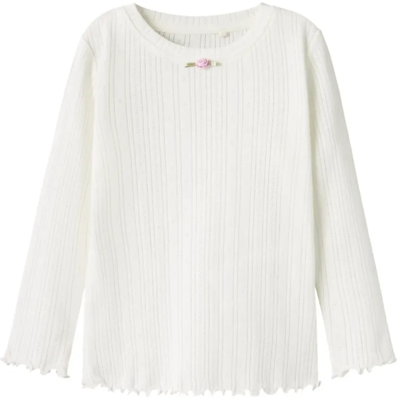 prisnedsättning Name It Cloud Dancer Silke Slim Bluse
