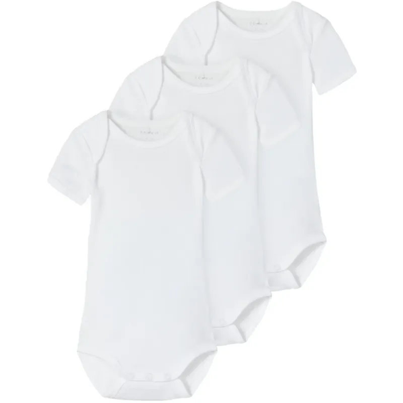 Name It Bright White Body 3-Pack Solid White 4 Noos Extra rabatt