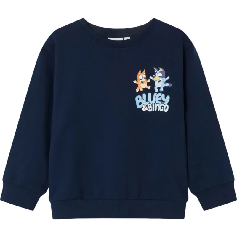 Snabb leverans Name It Navy Blazer Nuse Bluey Regular Sweatshirt