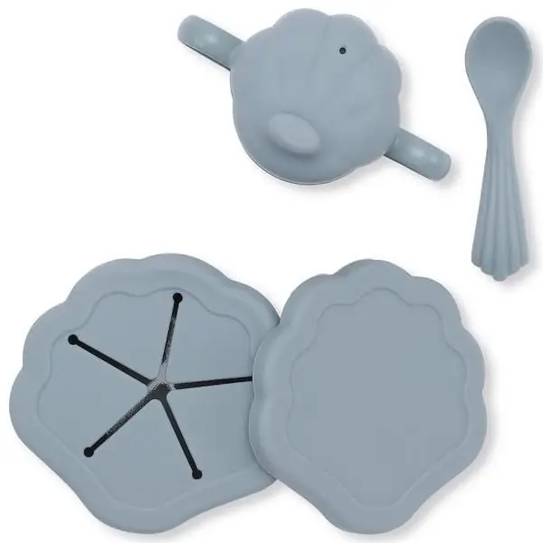 Konges Sløjd Silikon Clam Mat set Light Blue Nyhet