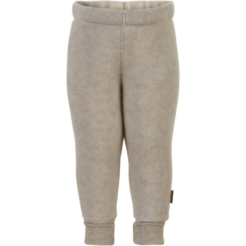 Mikk-Line Melange Offwhite Ull Byxor Extra rabatt