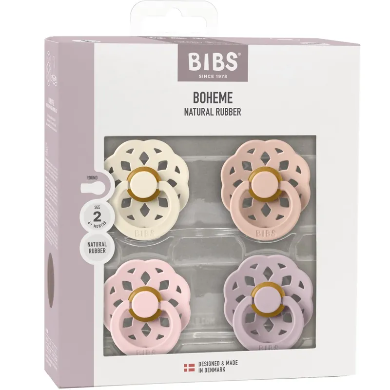Bibs Ivory/Blush Boheme 4-pak Latex Ivory/Blush/Blossom/Dusky Lilac Rea
