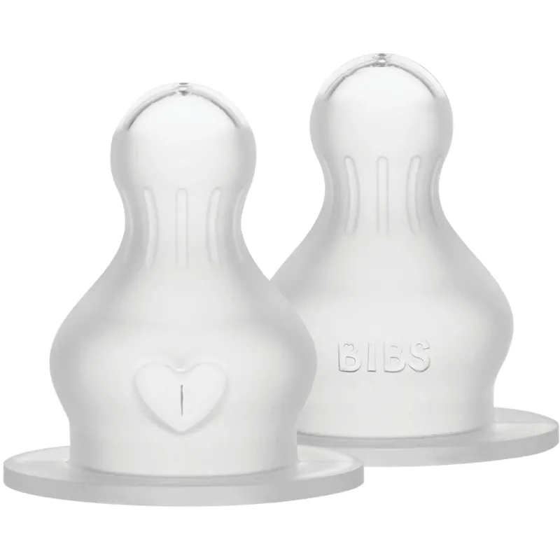 Extra rabatt Bibs Nappflaska Nippel Rund Silikon 2-pack