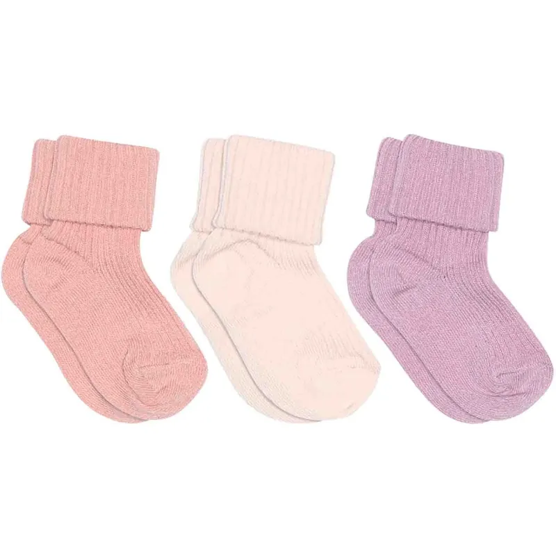 Mp Danmark Cherry Blossom Cotton rib babystrumpor - 3-pack Trygg betalning