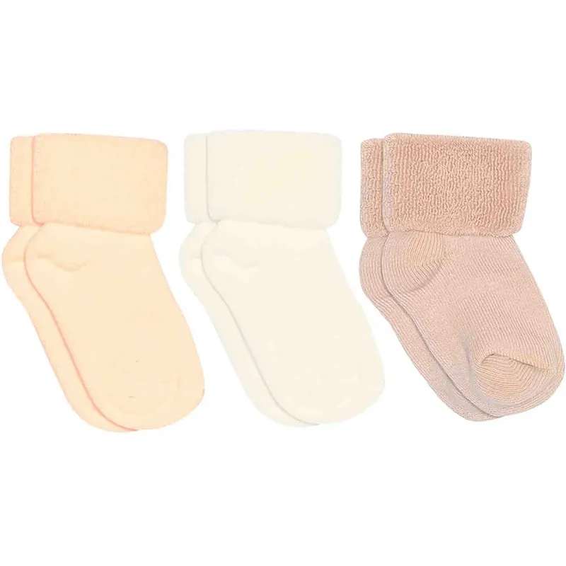 Mp Danmark Pink Champagne Baby strumpor i bomull - 3-pack Snabb leverans