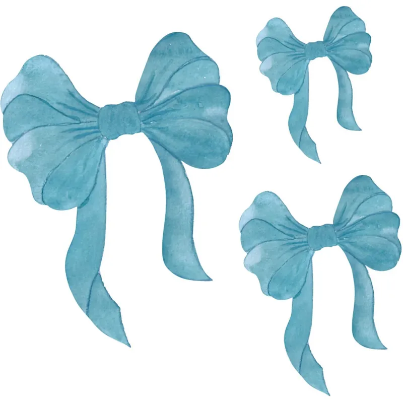 Endast denna vecka That‘s Mine Blue Wallsticker Blue bows 3-pack
