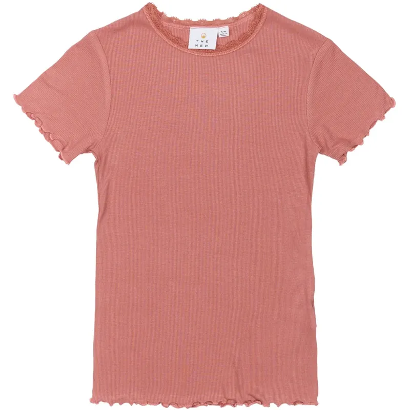 The New Old Rose Lotus Rib T-Shirt Beställ nu