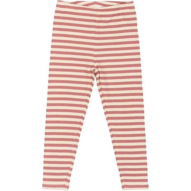 THE NEW Siblings Old Rose Striped Fro Uni Rib Leggings Outlet