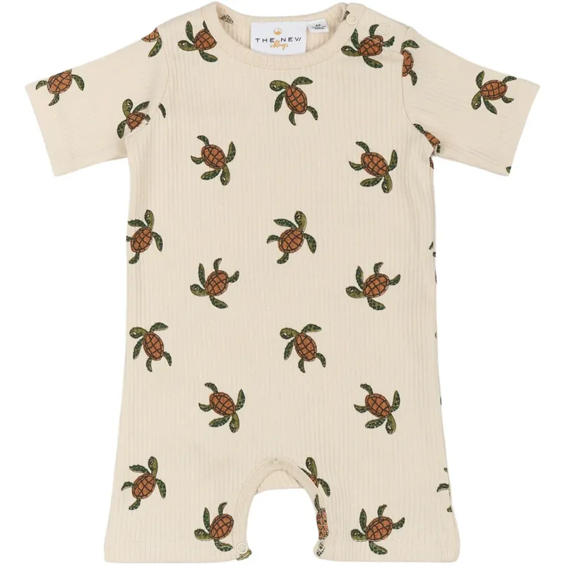 Beställ idag THE NEW Siblings White Swan AOP Owen Rib Jumpsuit