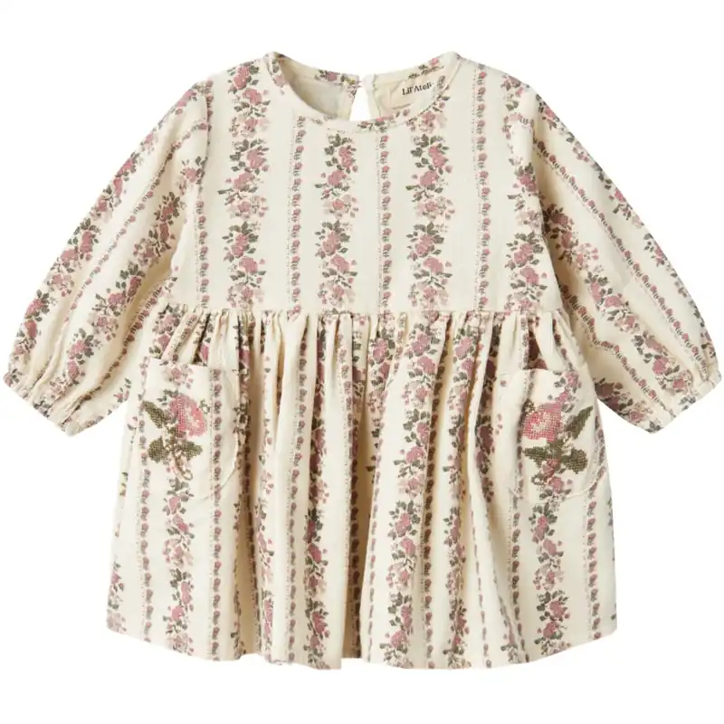 Lil‘Atelier Turtledove Tala Loose Corduroy Klänning Rea