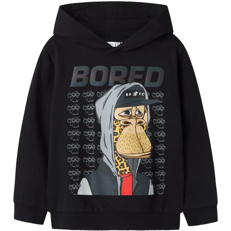 Bästa pris Name It Black Dico Bored Of Directors Regular Sweatshirt