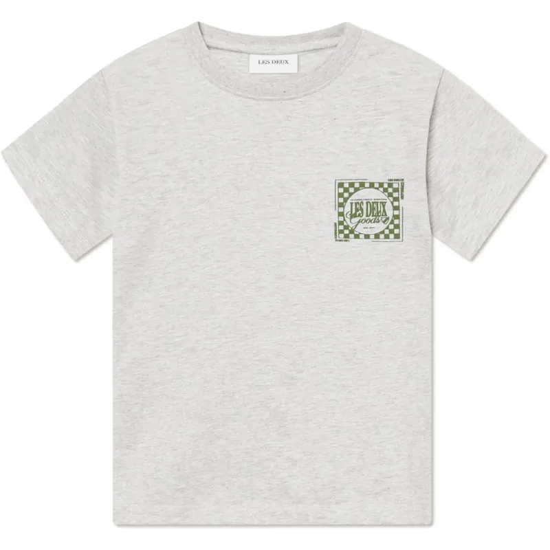 Les Deux Kids Snow Melange/Chive Green Goods T-Shirt Endast idag