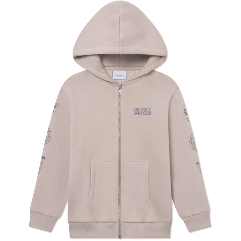 Les Deux Kids Light Sand Atlas Dragkedja Hoodies Billig