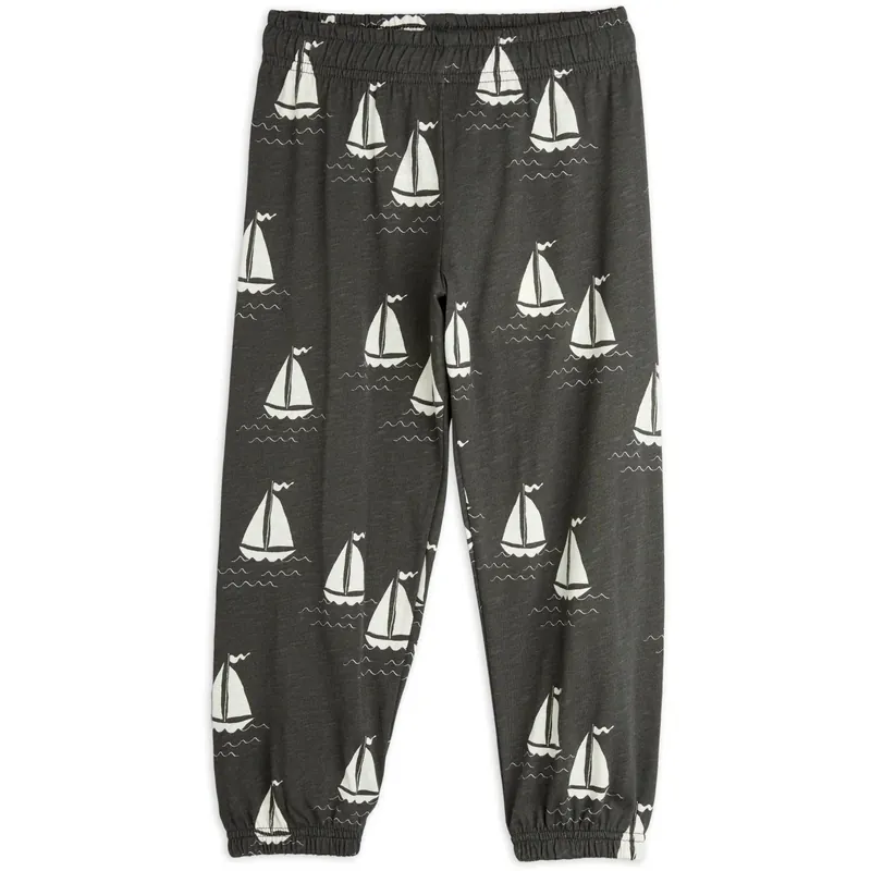 Mini Rodini Grey Sailing Boats AOP Byxor Trygg betalning