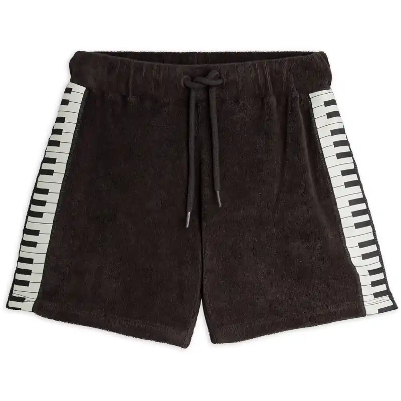 Endast denna vecka Mini Rodini Black Piano Terry Sweatshorts