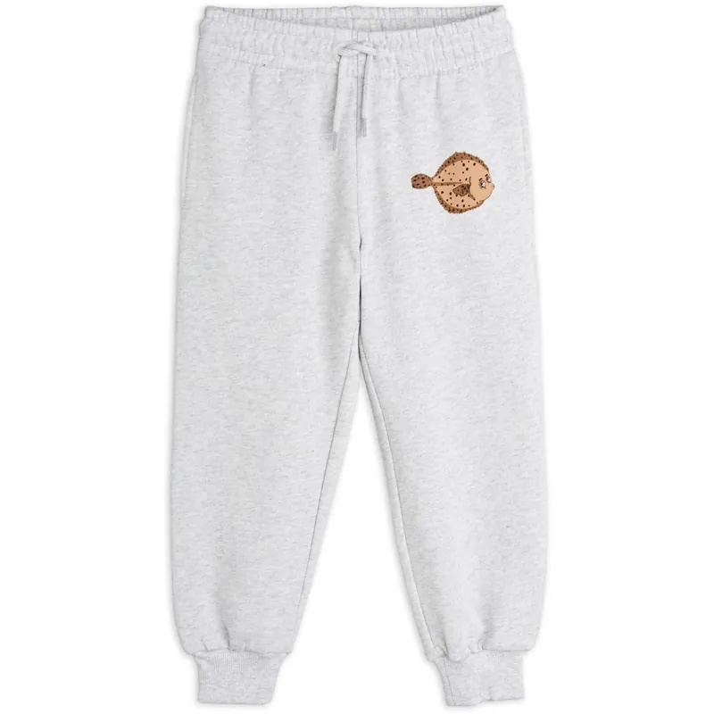 Mini Rodini Grey Melange Flundra Sweatpants Nedsatt pris