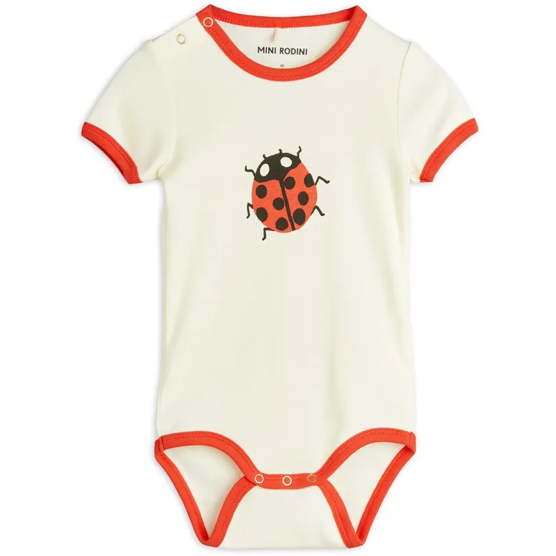 Mini Rodini Offwhite Ladybugs Body Beställ nu