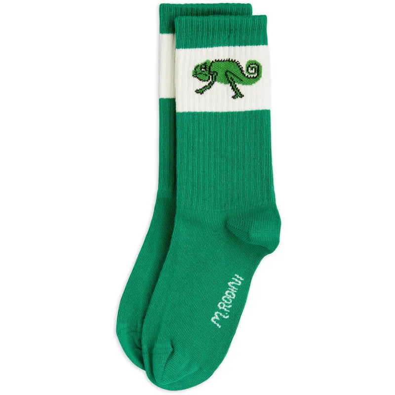 Nedsatt pris Mini Rodini Green Lizard 1-Pack Strumpor