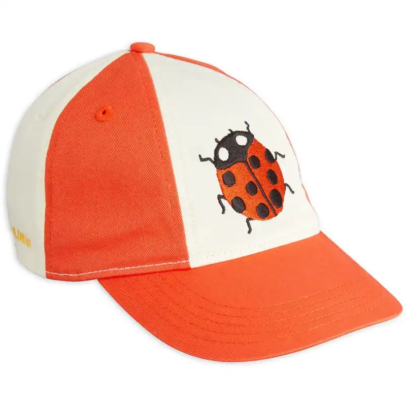 Mini Rodini Red Ladybugs Embroidery Soft Keps Bästa pris